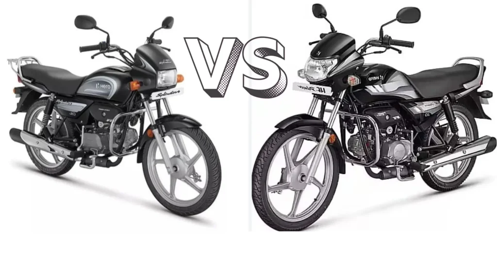 hero hf delux and hero splendor bikes image