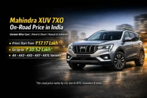 Mahindra XUV 7XO on-road price in India with variant-wise petrol and diesel costs