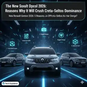 New Renault Duster 2026 model showing rugged design and LED headlights to compete with Creta and Seltos in India.