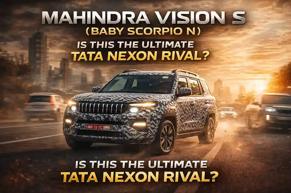 Mahindra Vision S compact SUV camouflaged during road testing in India, known as Baby Scorpio N and potential Tata Nexon rival
