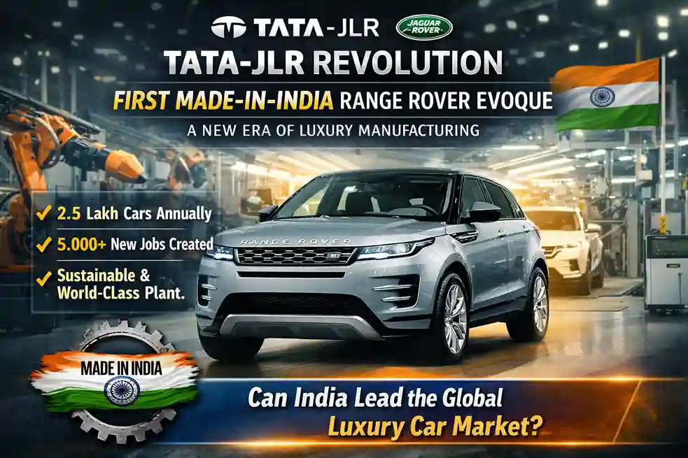 First Made-in-India Range Rover Evoque rolls out from Tata-JLR manufacturing plant, marking a new era of luxury car production in India